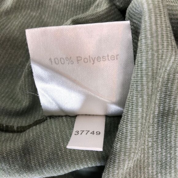 Simms Shirt Long Sleeve V‎ Neck Women's Small Green Mini Stripe Performance Fish - Picture 12 of 12